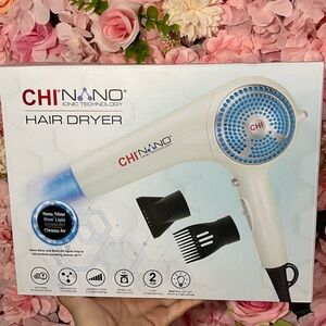 CHI Nano Ionic Technology Hair Dryer - White and Blue